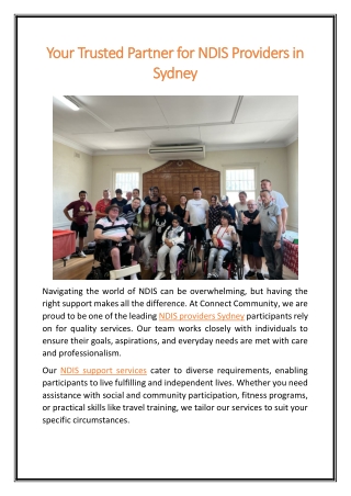 Your Trusted Partner for NDIS Providers in Sydney