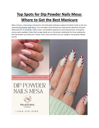 Top Spots for Dip Powder Nails Mesa