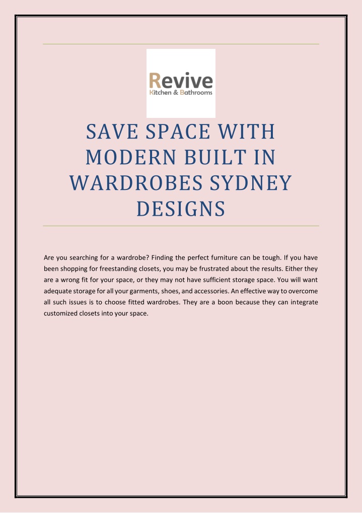 save space with modern built in wardrobes sydney