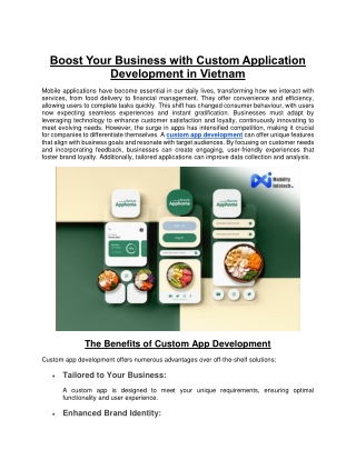 boost your business with custom application