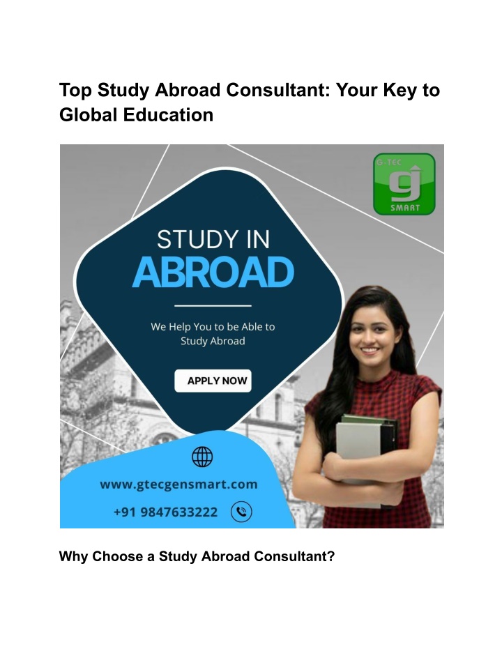 top study abroad consultant your key to global