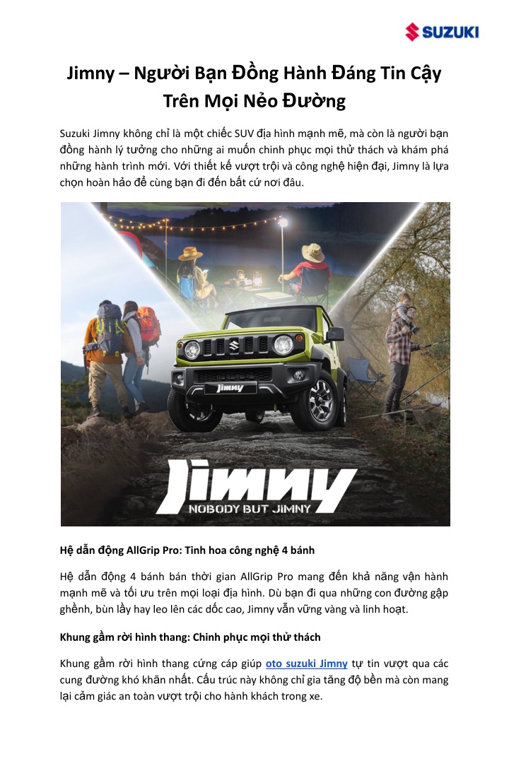 jimny ng i b n ng h nh ng tin c y tr n m i n o ng