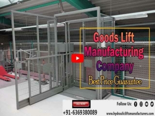 Hydraulic Goods Lift Manufacturers in Chennai