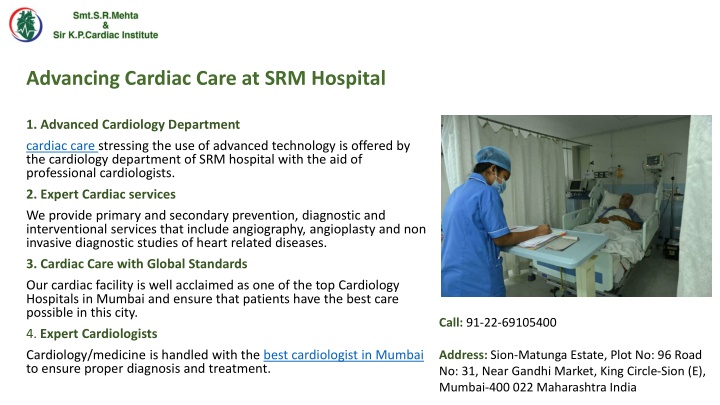 advancing cardiac care at srm hospital