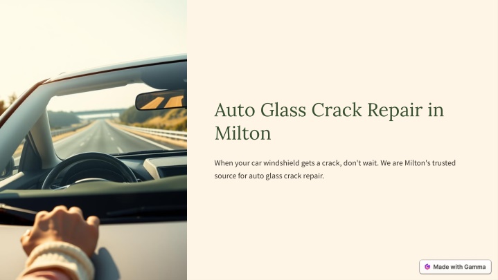 auto glass crack repair in milton