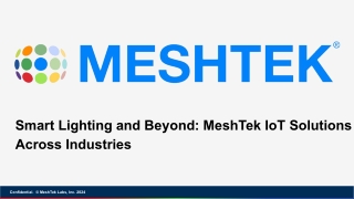smart lighting and beyond meshtek iot solutions