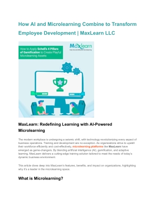 how ai and microlearning combine to transform