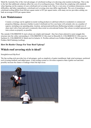 Colorbond Roof Covering Sheets In Bangalore Dealerships, Suppliers & Vendors