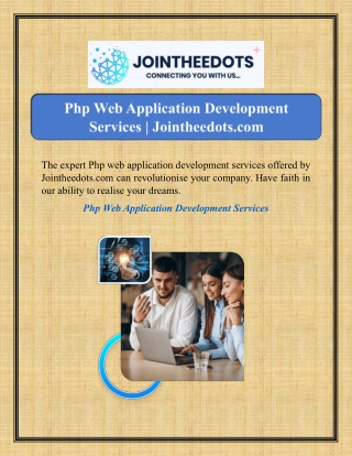 the expert php web application development