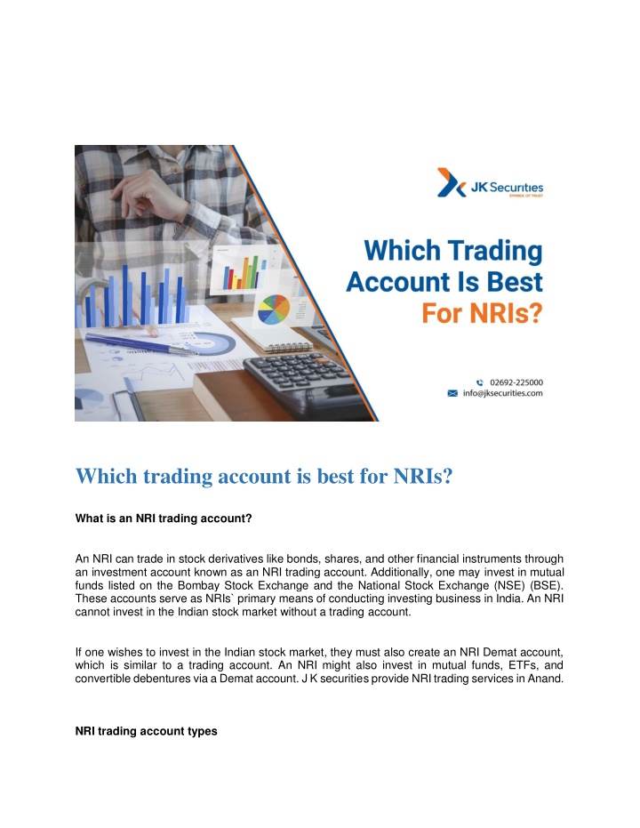 which trading account is best for nris what