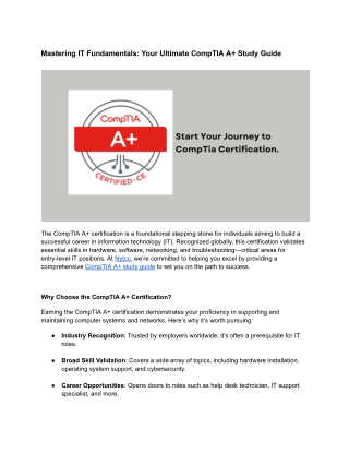 mastering it fundamentals your ultimate comptia