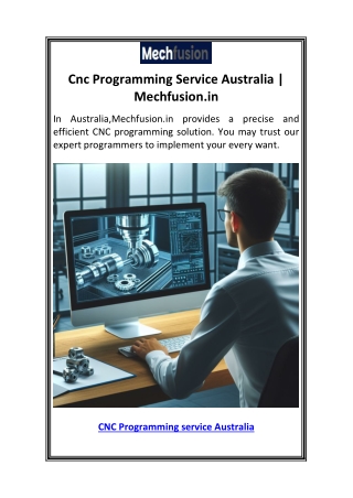 cnc programming service australia mechfusion in