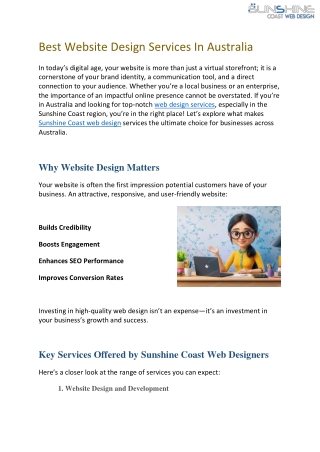 Best Website Design Services In Australia