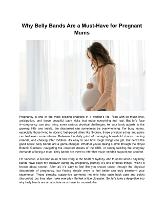why belly bands are a must have for pregnant mums