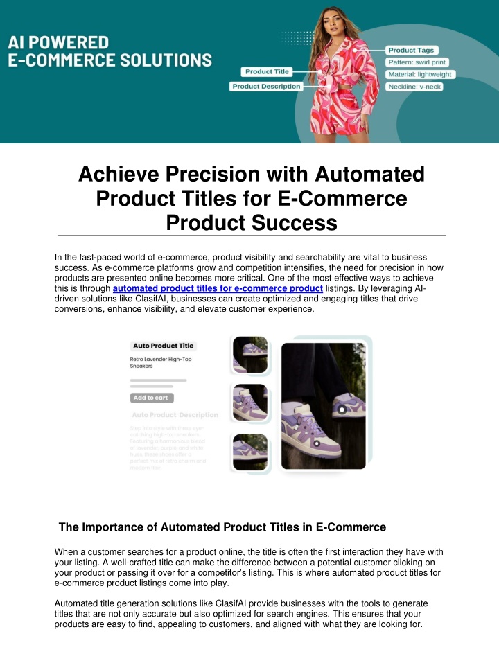 achieve precision with automated product titles