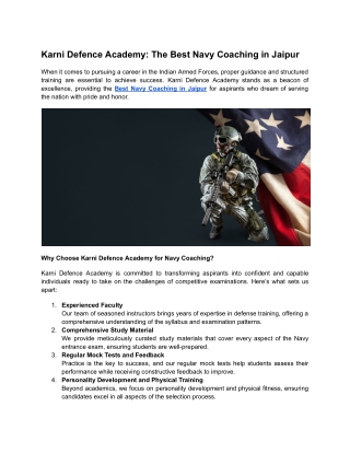 Karni Defence Academy_ The Best Navy Coaching in Jaipur