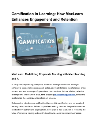 gamification in learning how maxlearn enhances