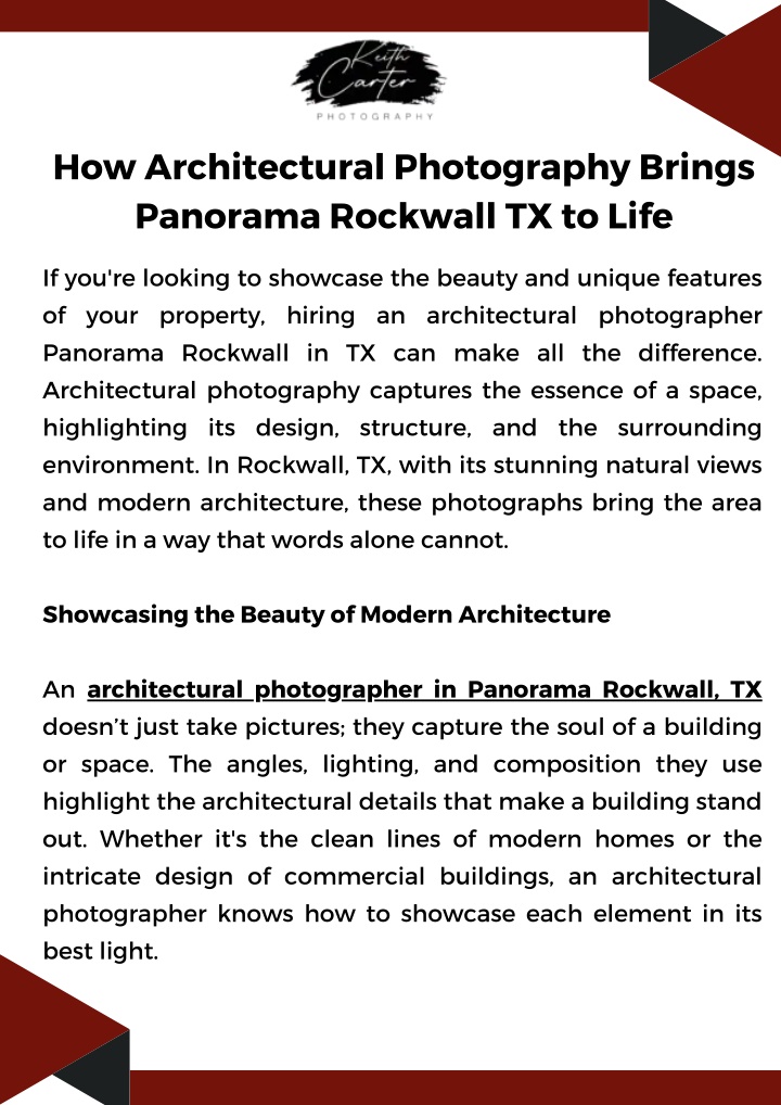 how architectural photography brings panorama