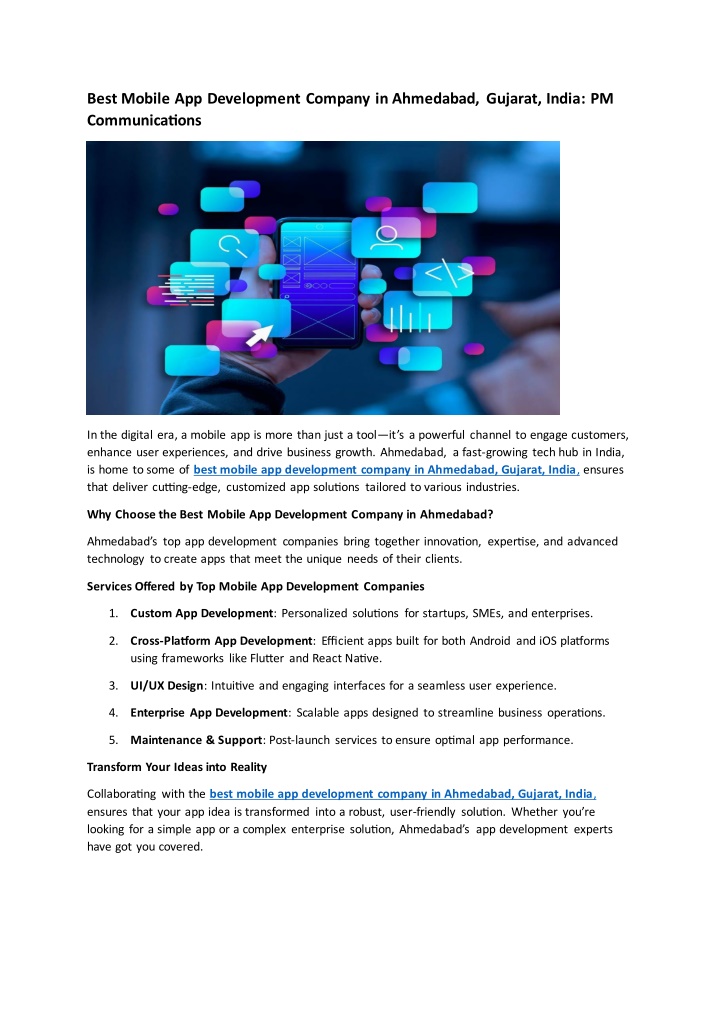 best mobile app development company in ahmedabad