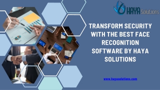 transform security with the best face recognition