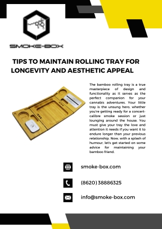 Tips To Maintain Rolling Tray For Longevity and Aesthetic Appeal