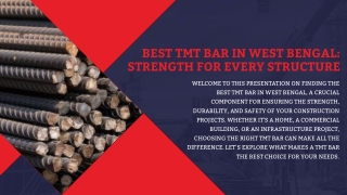 Best TMT Bar in West Bengal  Strength & Durability Guide