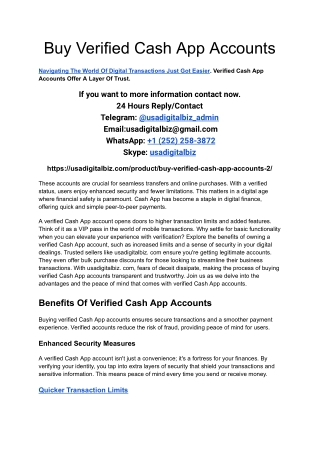 Buy Verified Cash App Accounts