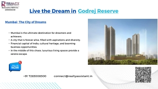 Live the Dream in Godrej Reserve