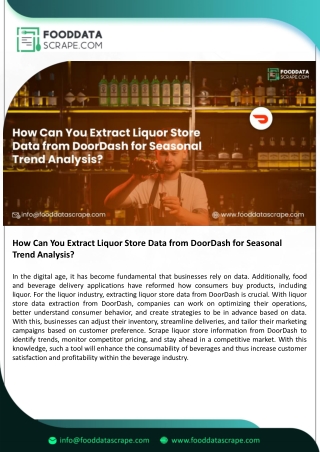 Extract Liquor Store Data from DoorDash for Seasonal Trend Analysis