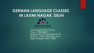 german language classes in laxmi nagar delhi