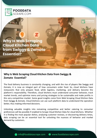 Significance of Web Scraping Cloud Kitchen Data from Swiggy & Zomato