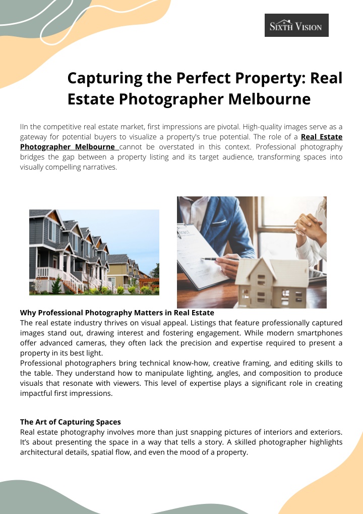 capturing the perfect property real estate