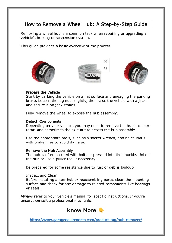 how to remove a wheel hub a step how to remove