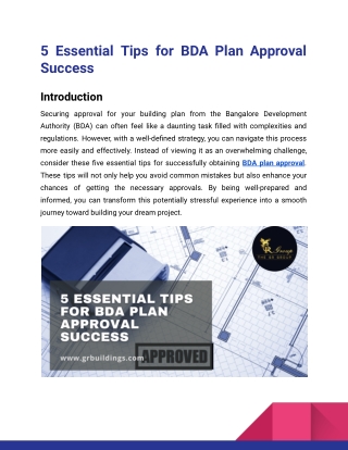 5 Essential Tips for BDA Plan Approval Success_Gr Group