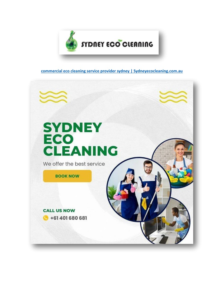 commercial eco cleaning service provider sydney