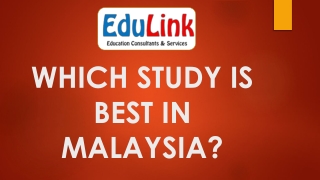 Which Study is best in Malaysia