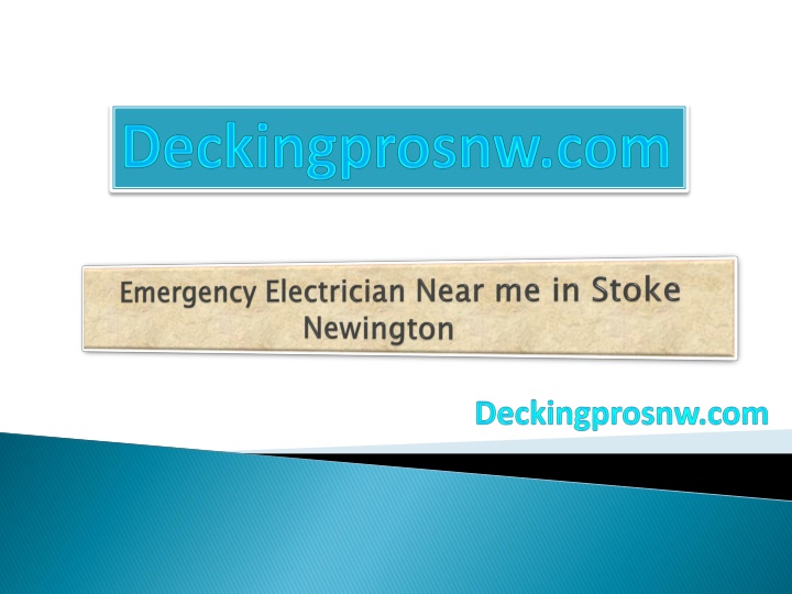 emergency electrician near me in stoke newington