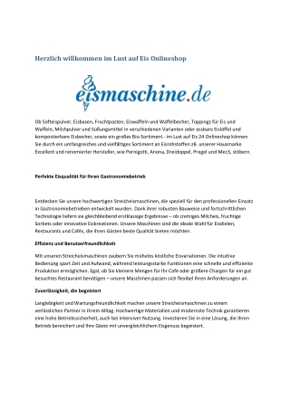 Streicheismaschine - www.eismaschine.de