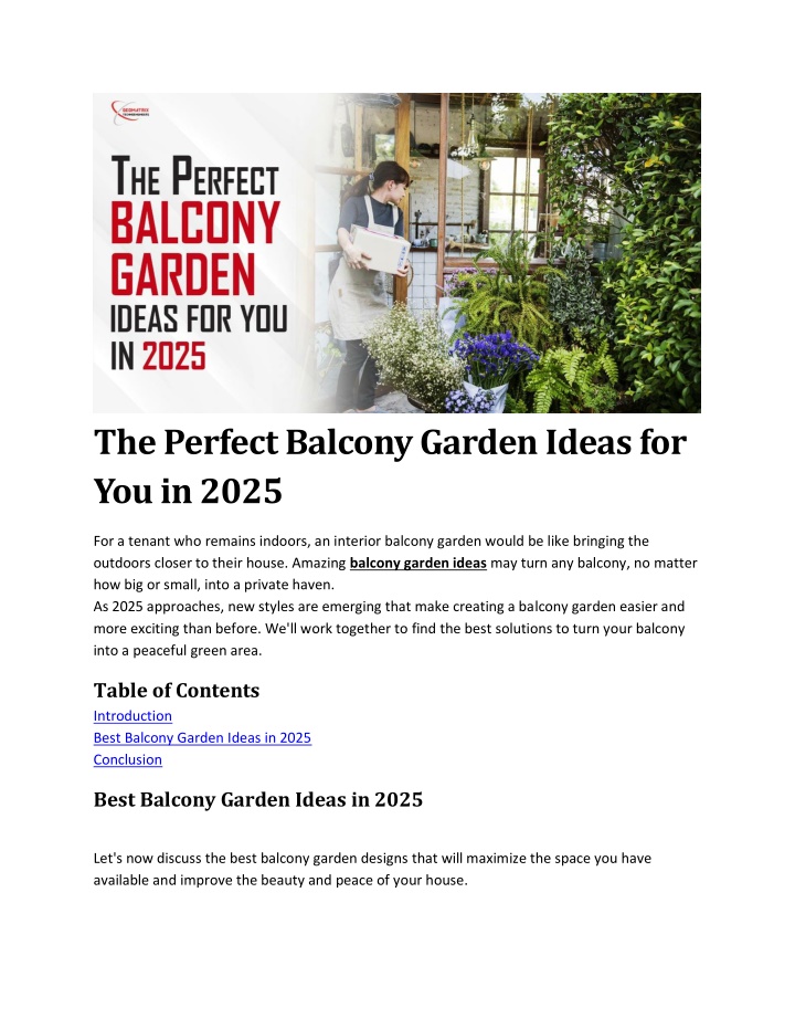 the perfect balcony garden ideas for you in 2025