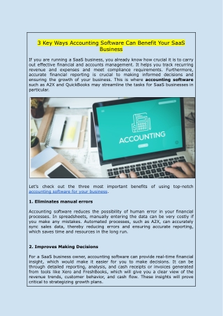 3 key ways accounting software can benefit your