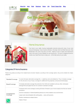 Home Insurance Brikers in Burnaby, BC