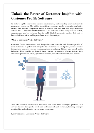 Customer Profile Software for Better Engagement