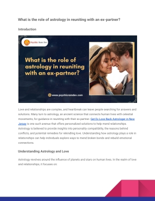 what is the role of astrology in reuniting with