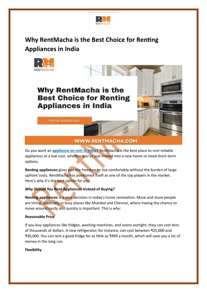 why rentmacha is the best choice for renting