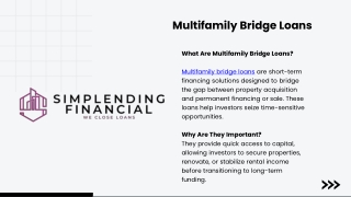 Multifamily Bridge Loans - Simplending Financial