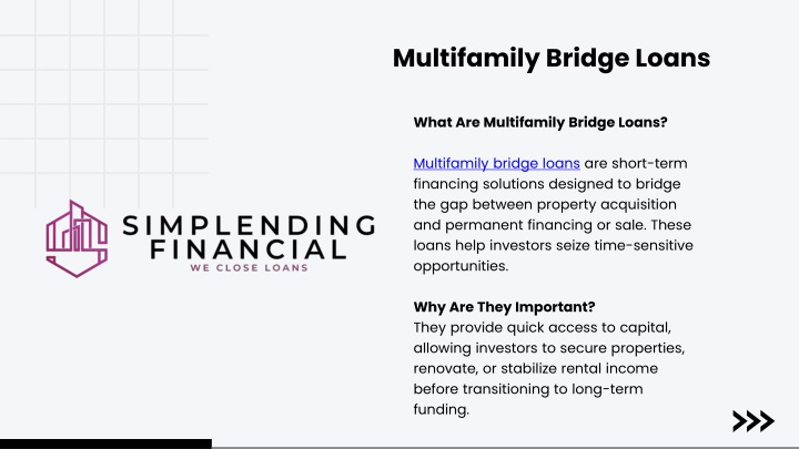 multifamily bridge loans