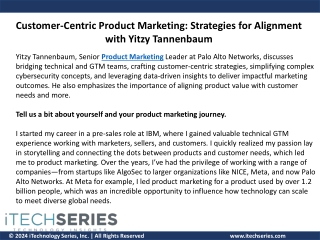 Customer-Centric Product Marketing -  Strategies for Alignment with Yitzy Tannenbaum