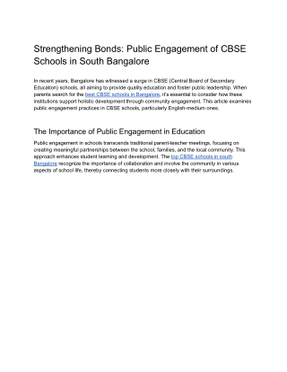 Strengthening Bonds_ Public Engagement of CBSE Schools in South Bangalore