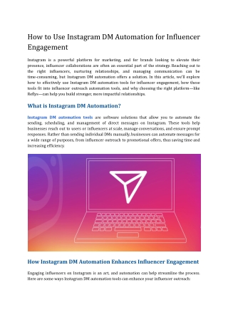 How to Use Instagram DM Automation for Influencer Engagement