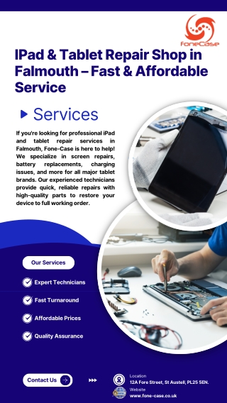 IPad & Tablet Repair Shop in Falmouth – Fast & Affordable Service